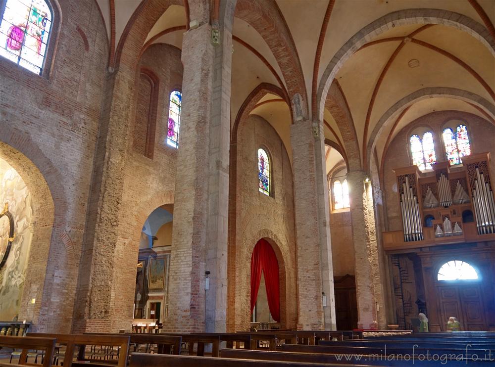 Milan (Italy) - Walls and columns inside the Basilica of San Simpliciano